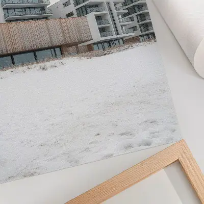 Poszter modern épületek minimalista építészet stílusban