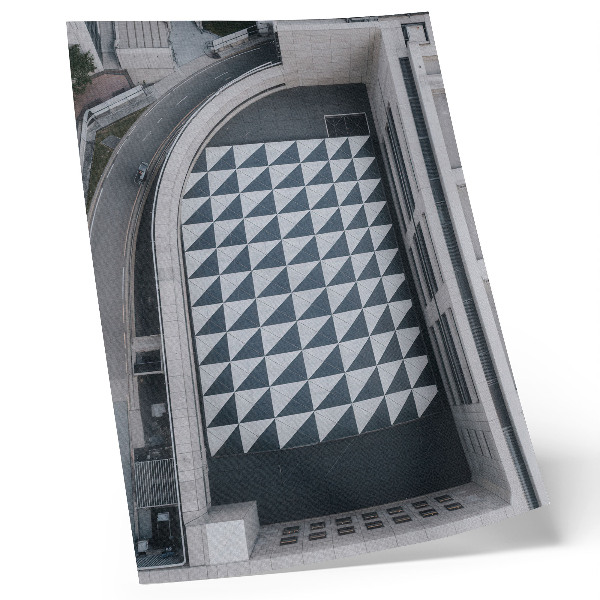 Retro plakát Elegáns geometrikus minták, futurisztikus építészet