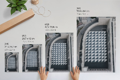 Retro plakát Elegáns geometrikus minták, futurisztikus építészet