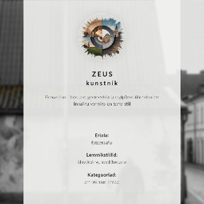 Retro plakát Egy bájos utca virágcserepekkel és meleg színekkel