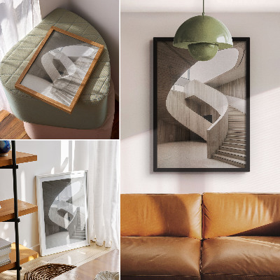 Poszter nyomtatás Modern csigalépcső elegáns belső térben