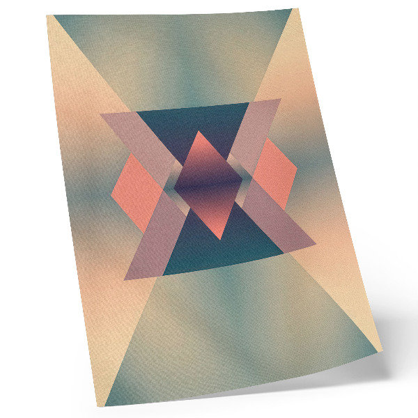 Poszter nyomtatás Geometrikus formák pasztellszínek eleganciája