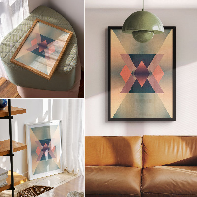 Poszter nyomtatás Geometrikus formák pasztellszínek eleganciája