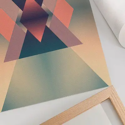 Poszter nyomtatás geometrikus formák pasztellszínes eleganciája