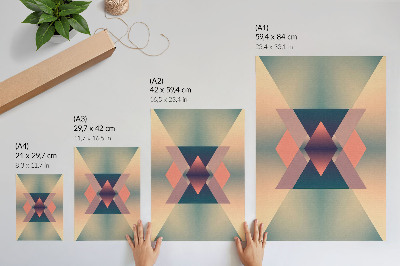 Poszter nyomtatás Geometrikus formák pasztellszínek eleganciája