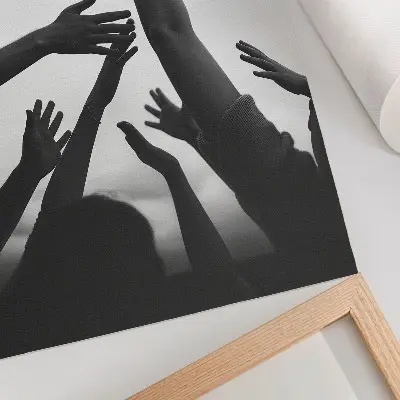 Poszter nyomtatás minimalista stílusú kezeket fel mintával