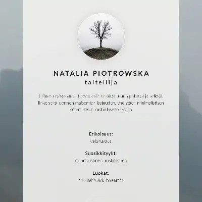 Retro plakát sárga ház, ködös hegyek, békés hangulat