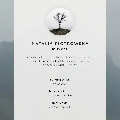 Retro plakát sárga ház, ködös hegyek, békés hangulat