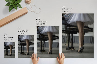 Poszter Balerina a zongoránál, elegancia és finomság