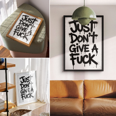 Retro plakát Fekete graffiti betűk kontrasztos fehér alapon