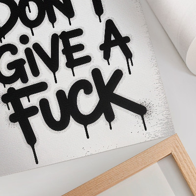 Retro plakát Fekete graffiti betűk kontrasztos fehér alapon