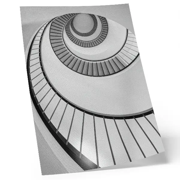 Poszter csigalépcső lenyűgöző geometriai eleganciával