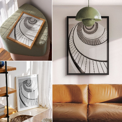 Poszter Csigalépcső lenyűgöző geometria eleganciával