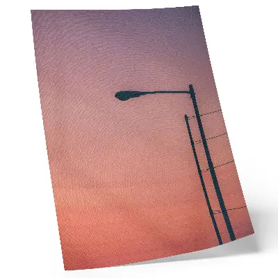 Poszter minimalista lámpa romantikus naplemente mintával modern stílusban
