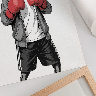 Poszter nyomtatás Boxer kutya boxkesztyű sportos stílusban