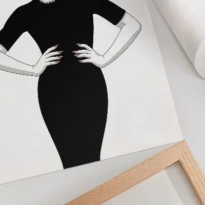 Retro plakát a tigris és a ruha szürrealista kombinációjával