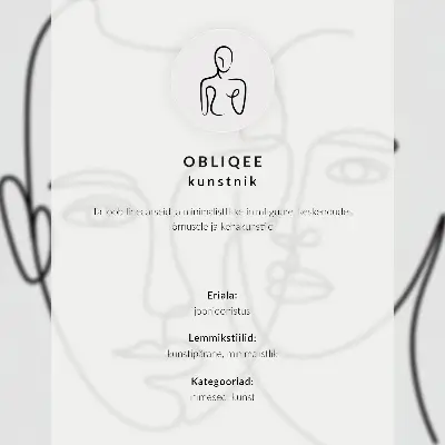 Poszter minimalista vonalas portré érzelmi mélységgel