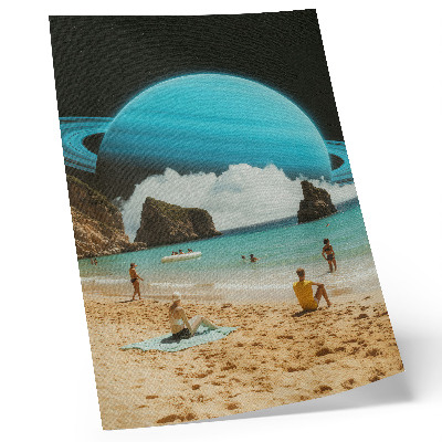 Poszter nyomtatás Strand bolygóval a víz felett egy napsütéses napon