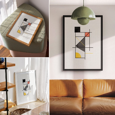 Poszter Geometrikus mintázatú vonalak formálják a modern stílust