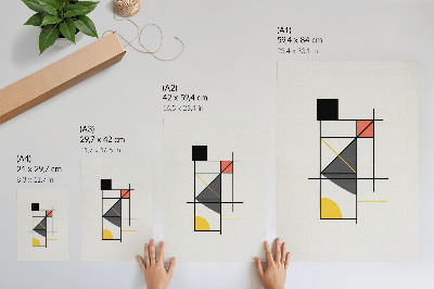 Poszter Geometrikus mintázatú vonalak formálják a modern stílust