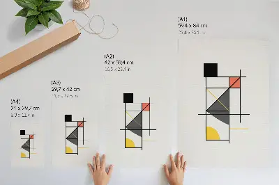 Poszter geometrikus vonalakkal díszített modern stílusú mintázat