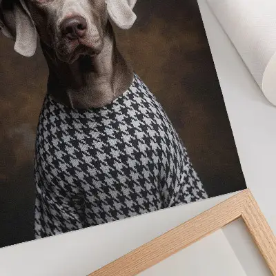 Poszter nyomtatás elegáns kutyás barett mintás mellény