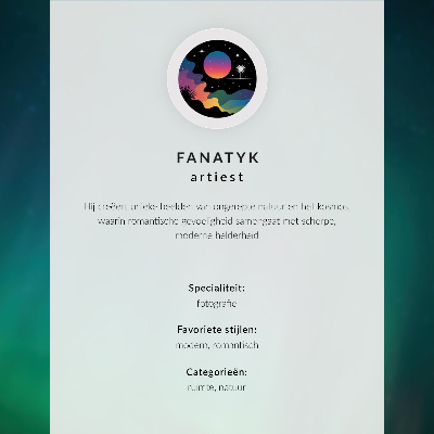 Poszter Aurora zöld fák éjszaka varázslatos természet