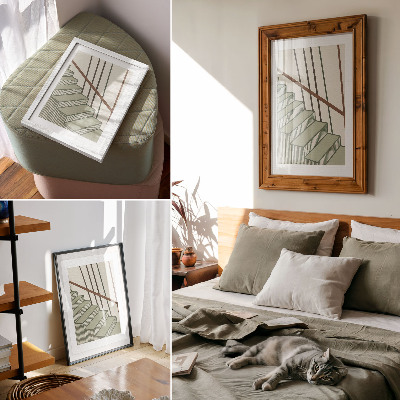 Poszter Lépcső geometria dinamizmus minimalizmus elegancia