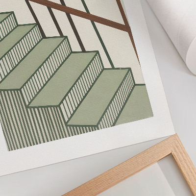 Poszter Lépcső geometria dinamizmus minimalizmus elegancia