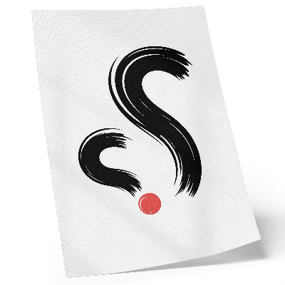 Retro plakát Minimalista kontrasztok, dinamika, piros akcentus