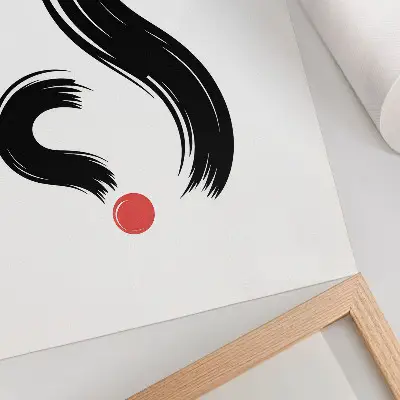 Retro plakát minimalista kontrasztok dinamikus piros akcentussal