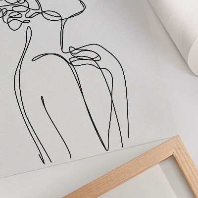 Poszter nyomtatás Egy minimalista kép egy női sziluettről