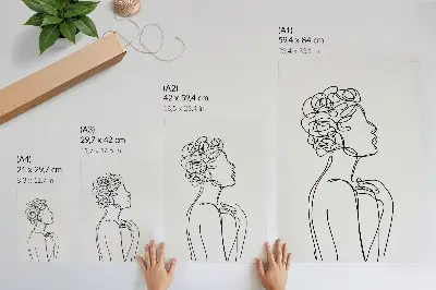 Poszter nyomtatás minimalista női sziluettes kép