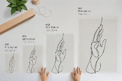 Poszter nyomtatás minimalista kézvonal elegancia modernitás stílusban