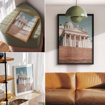 Poszter nyomtatás Épület oszlopokkal és elegáns építészeti részletekkel