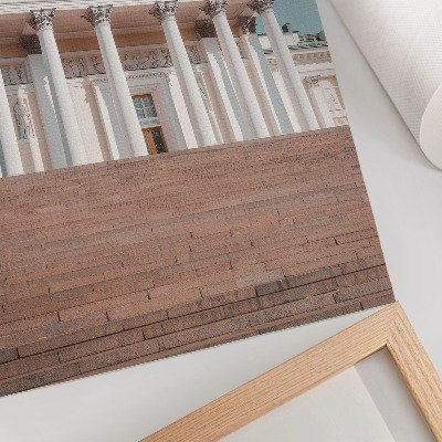Poszter nyomtatás Épület oszlopokkal és elegáns építészeti részletekkel