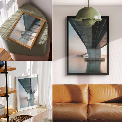 Poszter Híd a víz felett minimalista elegancia modernitás