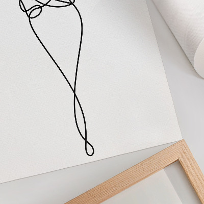 Poszter nyomtatás Minimalista páros dizájn szívvonallal