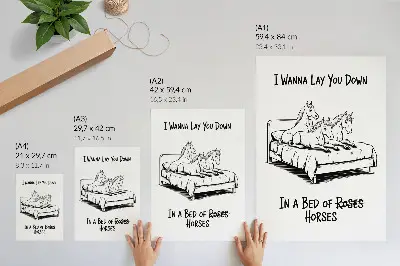 Retro plakát fekete-fehér illusztráció humoros állatos felirattal
