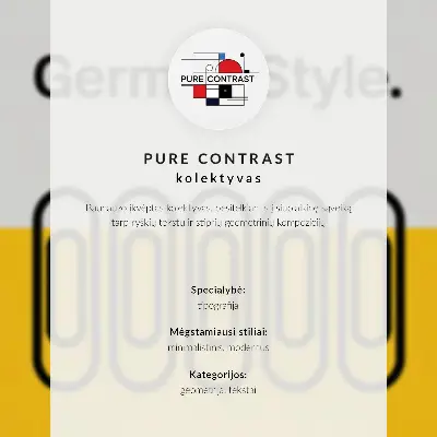 Poszter nyomtatás tiszta geometrikus vonalakkal és kontrasztos színekkel