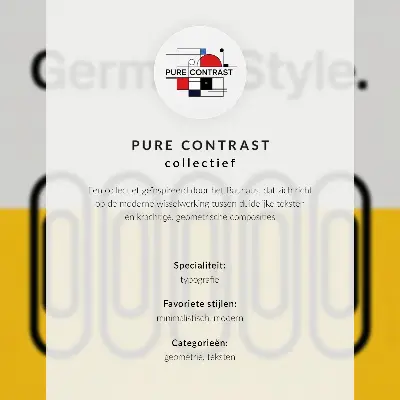 Poszter nyomtatás tiszta geometrikus vonalakkal és kontrasztos színekkel
