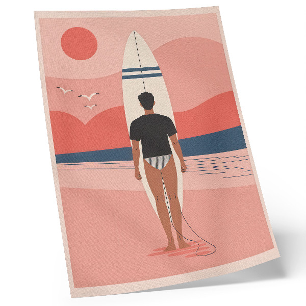 Poszter Szörfösdeszka strand tenger béke pihenés