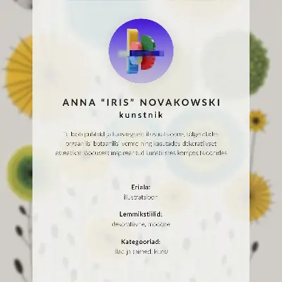 Retro plakát pasztell pitypangok modern stílusban, finom kivitelben