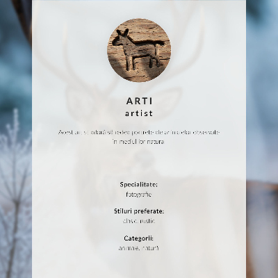 Retro plakát Egy fenséges szarvas erdei környezetben