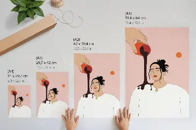Poszter minimalista alak egy sötét patak alatt