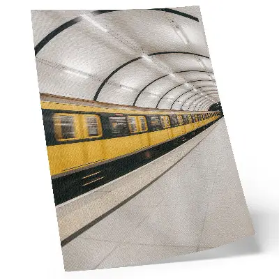 Poszter nyomtatás modern metró sima vonalakkal és dinamikus stílusban