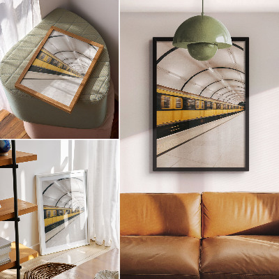 Poszter nyomtatás Modern metró, sima vonalak, dinamikus