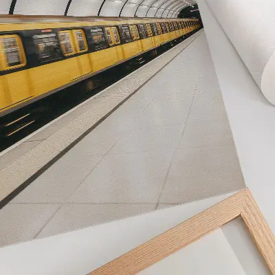 Poszter nyomtatás modern metró sima vonalakkal és dinamikus stílusban