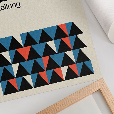 Poszter Bauhaus grafika narancssárga díszítéssel