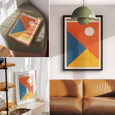 Retro plakát Geometriai formák, intenzív színek, modern hangulat